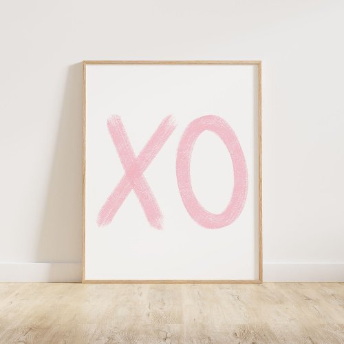 Soft Pink XO Poster