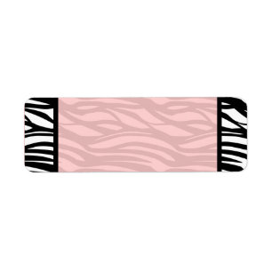 Soft Pink Zebra Blank Labels