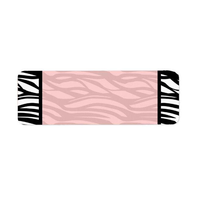 Soft Pink Zebra Blank Labels (Front)