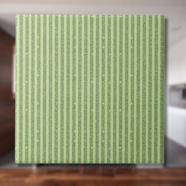 Soft Pistachio Glitter Style Minimal Pattern Ceramic Tile (Creator Uploaded)