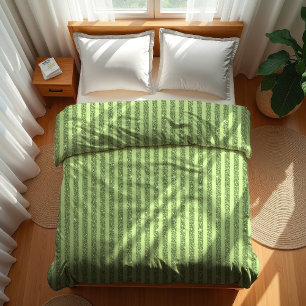 Soft Pistachio Glitter Style Minimal Pattern Duvet Cover