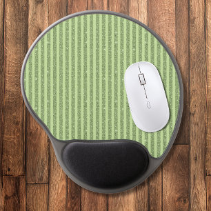 Soft Pistachio Glitter Style Minimal Pattern Gel Mouse Pad