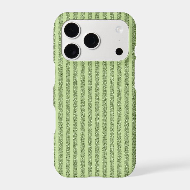 Soft Pistachio Glitter Style Minimal Pattern iPhone Case (Back)