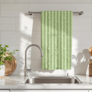 Soft Pistachio Glitter Style Minimal Pattern Kitchen Towel