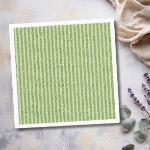 Soft Pistachio Glitter Style Minimal Pattern Napkins