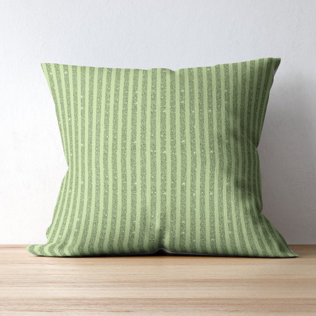 Soft Pistachio Glitter Style Minimal Pattern Throw Pillow (Creator Uploaded)