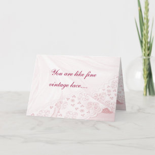 Soft Pk Lace Any Ocassion-customize Card