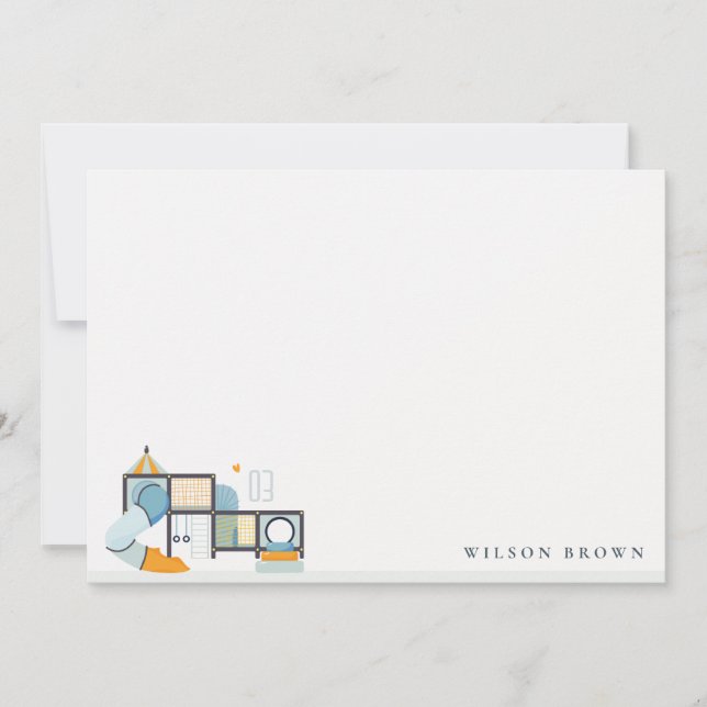 Soft Play Centre Indoor Jungle Gym Kids Birthday Note Card (Front)