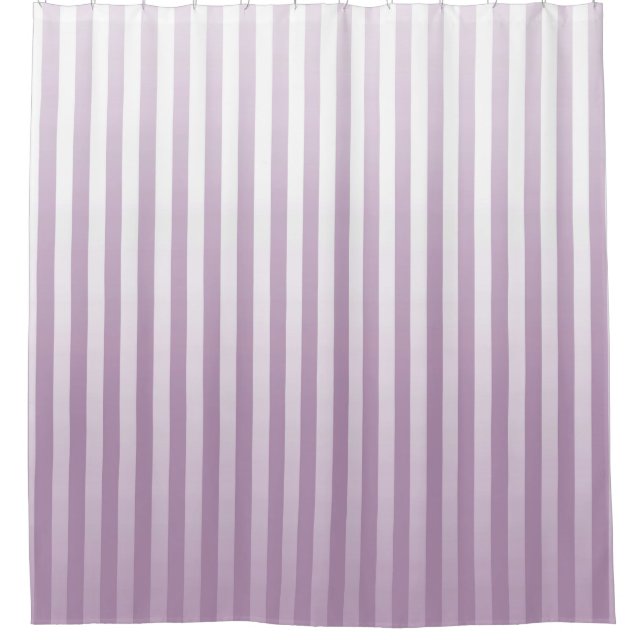 Soft Plum Gradated Stripes Shower Curtain (Front)