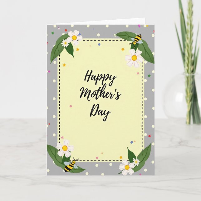 Soft Polka Dot Mothers Day Card (Front)
