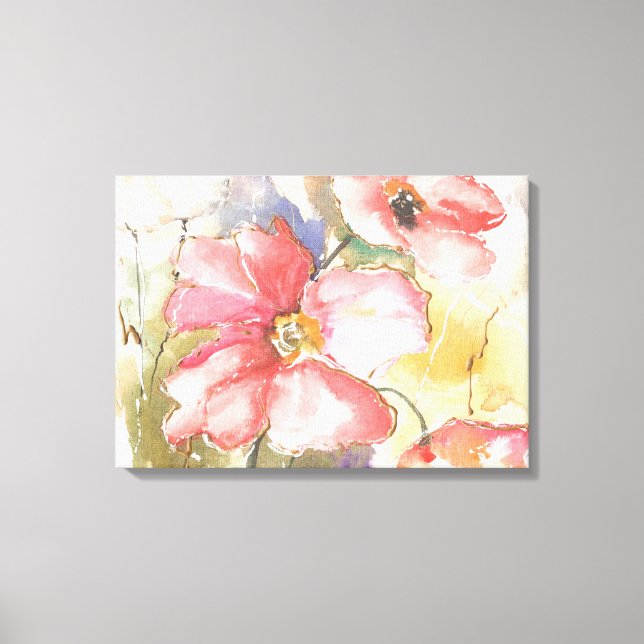Soft Poppies I Canvas Print (Front)