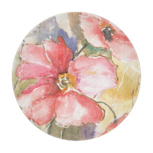 Soft Poppies I Cutting Board