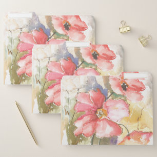 Soft Poppies I File Folder