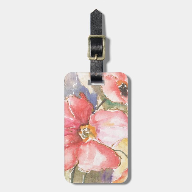Soft Poppies I Luggage Tag (Front Vertical)
