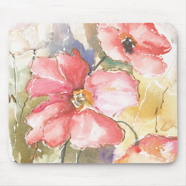 Soft Poppies I Mouse Pad (Front)