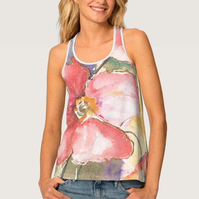 Soft Poppies I Tank Top (Front)