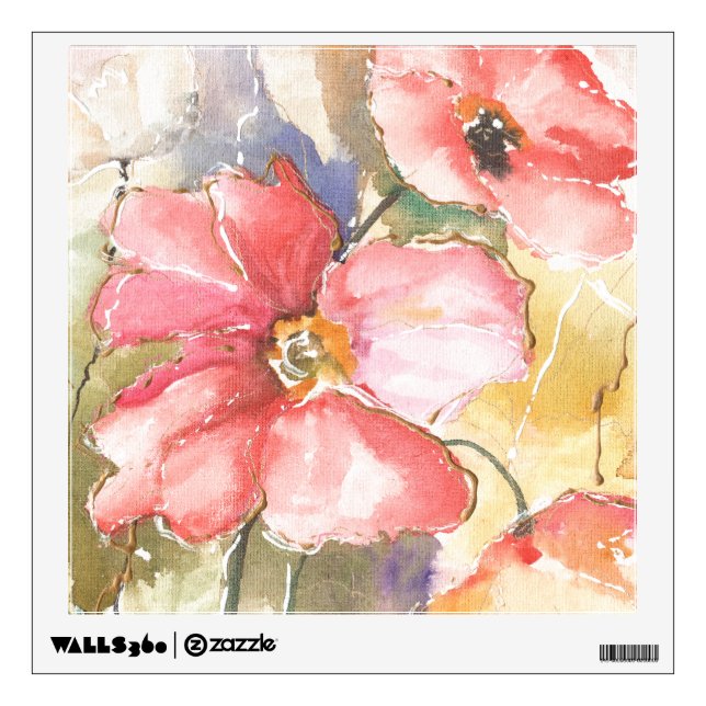 Soft Poppies I Wall Sticker (Front)