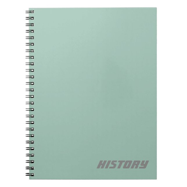 Soft Powder Blue Subject/Name Notebook (Front)