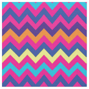 Soft Preppy Chevron Mix Fabric