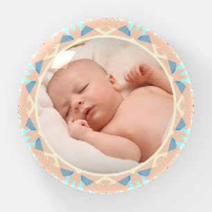 Soft Pretty Blue Custom Photo Mother’s Day Gift Paperweight