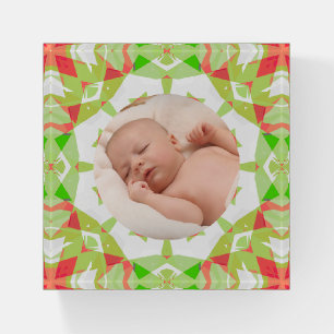 Soft Pretty Green Custom Photo Mother’s Day Gift Paperweight