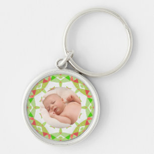 Soft Pretty Green Mother’s Day Mommy Custom Photo Keychain