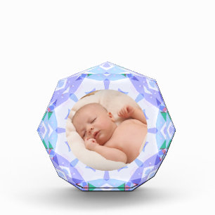 Soft Pretty Pastel Purple Newborn New Baby Custom Photo Block