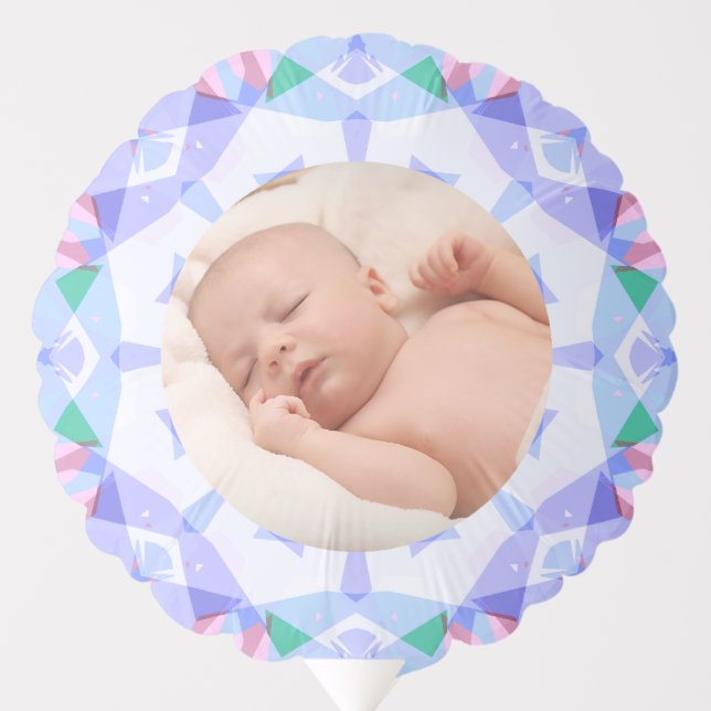 Soft Pretty Pastels Custom Christmas Photo Picture Balloon (Front)