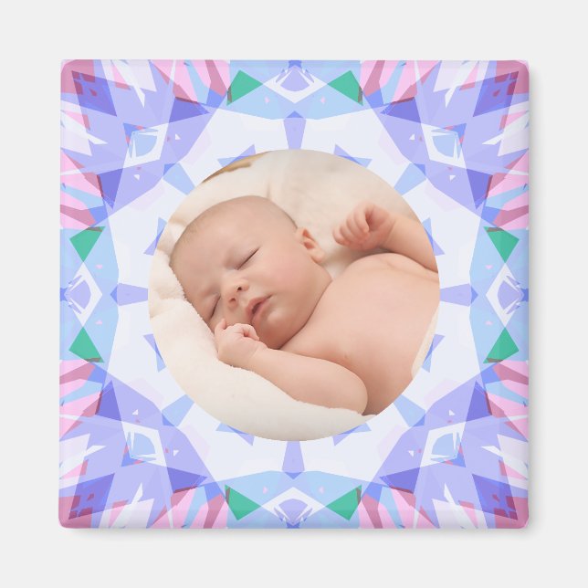 Soft Pretty Pastels Custom Christmas Photo Picture Magnet (Front)