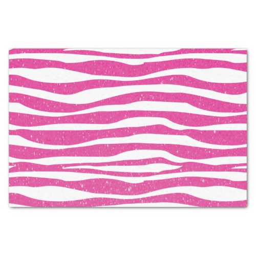 Soft Pretty Pink Glitter Zebra Animal Print Tissue Paper