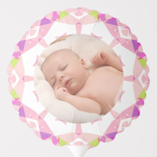 Soft Pretty Pink Pastels Custom Photo Mother’s Day Balloon