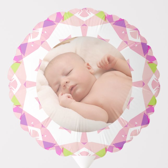 Soft Pretty Pink Pastels Custom Photo Mother’s Day Balloon (Front)