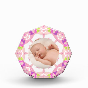 Soft Pretty Pink Pastels Newborn New Baby Custom  Photo Block