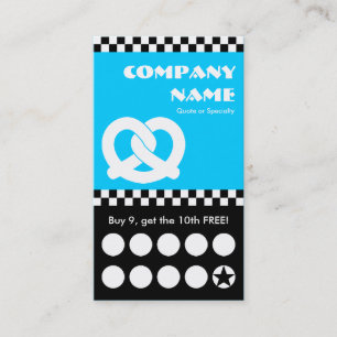 soft pretzel checkers punchcard loyalty card