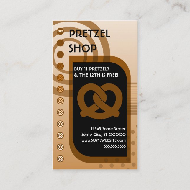 soft pretzel loyalty browns card (Front)