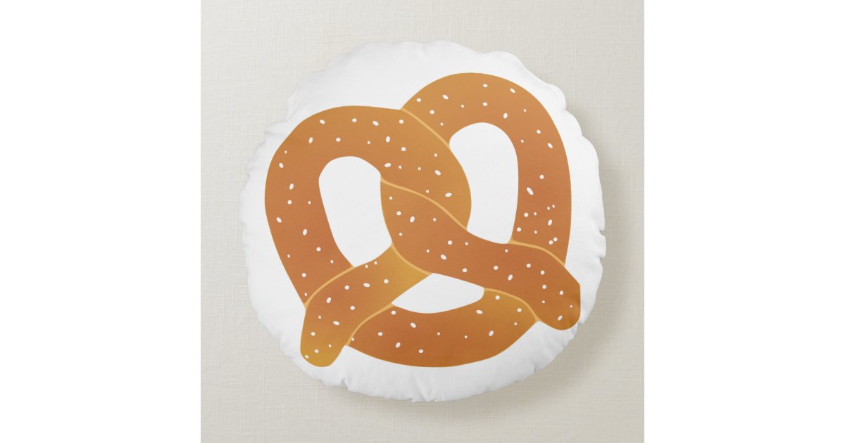 Soft Pretzel Round Pillow Zazzle