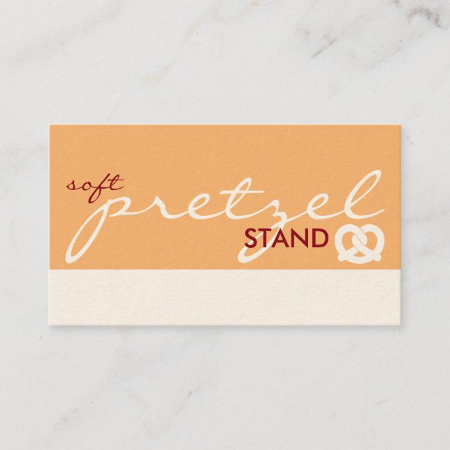 soft pretzel stand (color customizable) loyalty card (Front)