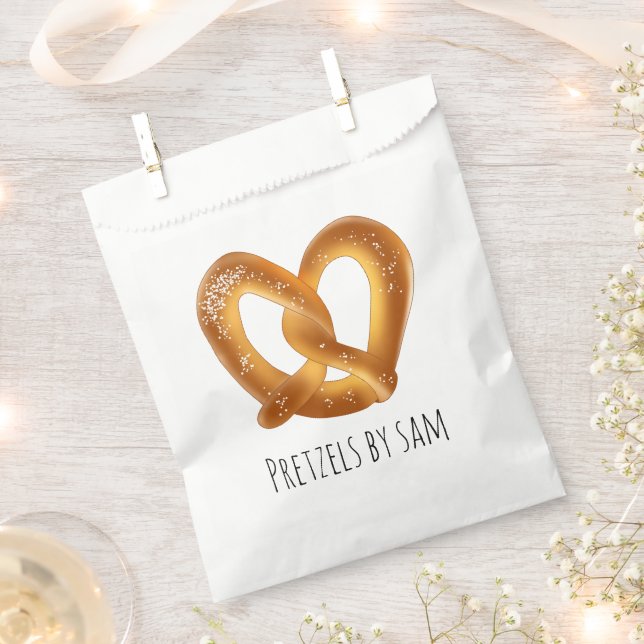 Soft Pretzel With Salt Favor Bag (Clipped)