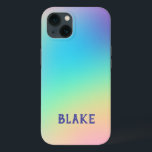 Soft Prismatic Pastel Custom Name iPhone Case<br><div class="desc">Pretty rainbow ombre in a fun design - with a custom name! Just customize the template to add your own name and create something beautiful and one-of-a-kind for yourself! This beautiful rainbow gradient design is colorful, unique, soft, and prismatic! So pretty, and such a great way to add a pop...</div>