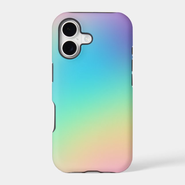 Soft Prismatic Pastel Gradient Iphone Case (Back)