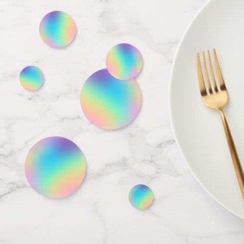 Soft Prismatic Pastel Gradient Table Confetti