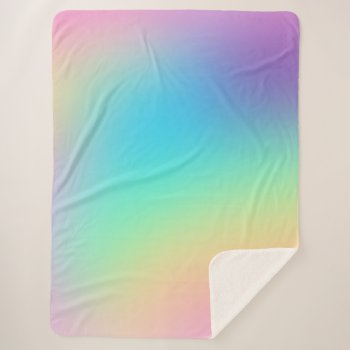 Soft Prismatic Pastel Rainbow Gradient Blanket