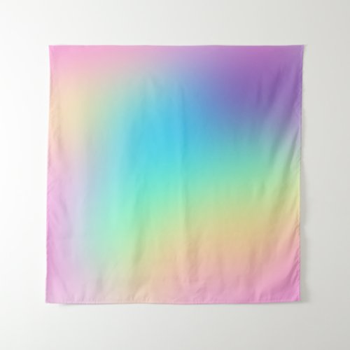 Soft Prismatic Pastel Rainbow Gradient Tapestry
