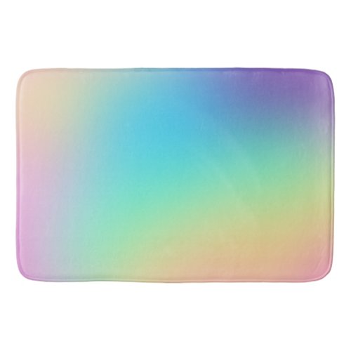 Soft Prismatic Rainbow Gradient Bath Mat