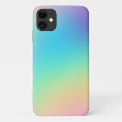 Soft Prismatic Rainbow Gradient iPhone 11 Case