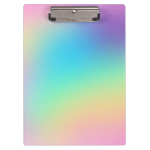Soft Prismatic Rainbow Gradient Clipboard