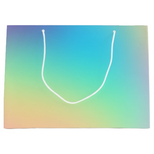 Soft Prismatic Rainbow Gradient Large Gift Bag