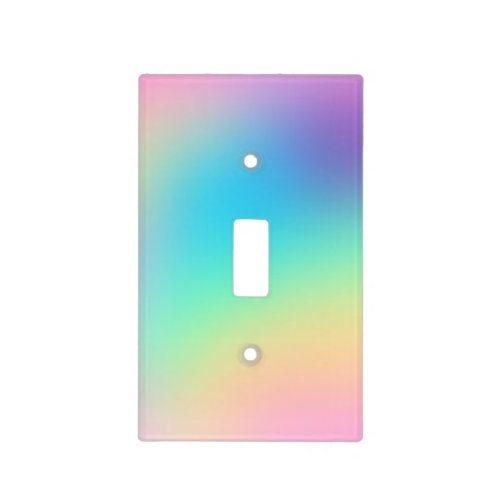 Soft Prismatic Rainbow Gradient Light Switch Cover