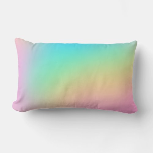 Soft Prismatic Rainbow Gradient Lumbar Pillow