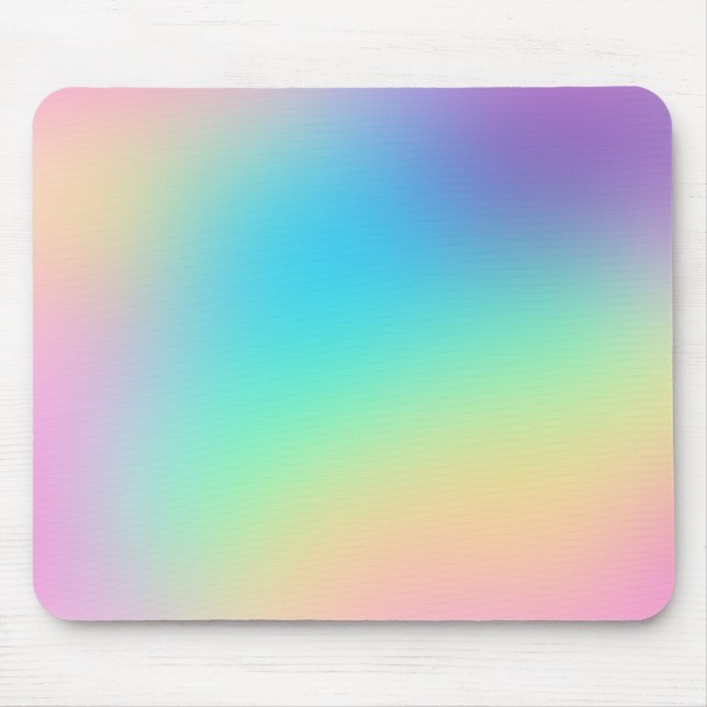 Soft Prismatic Rainbow Gradient Mouse Pad (Front)